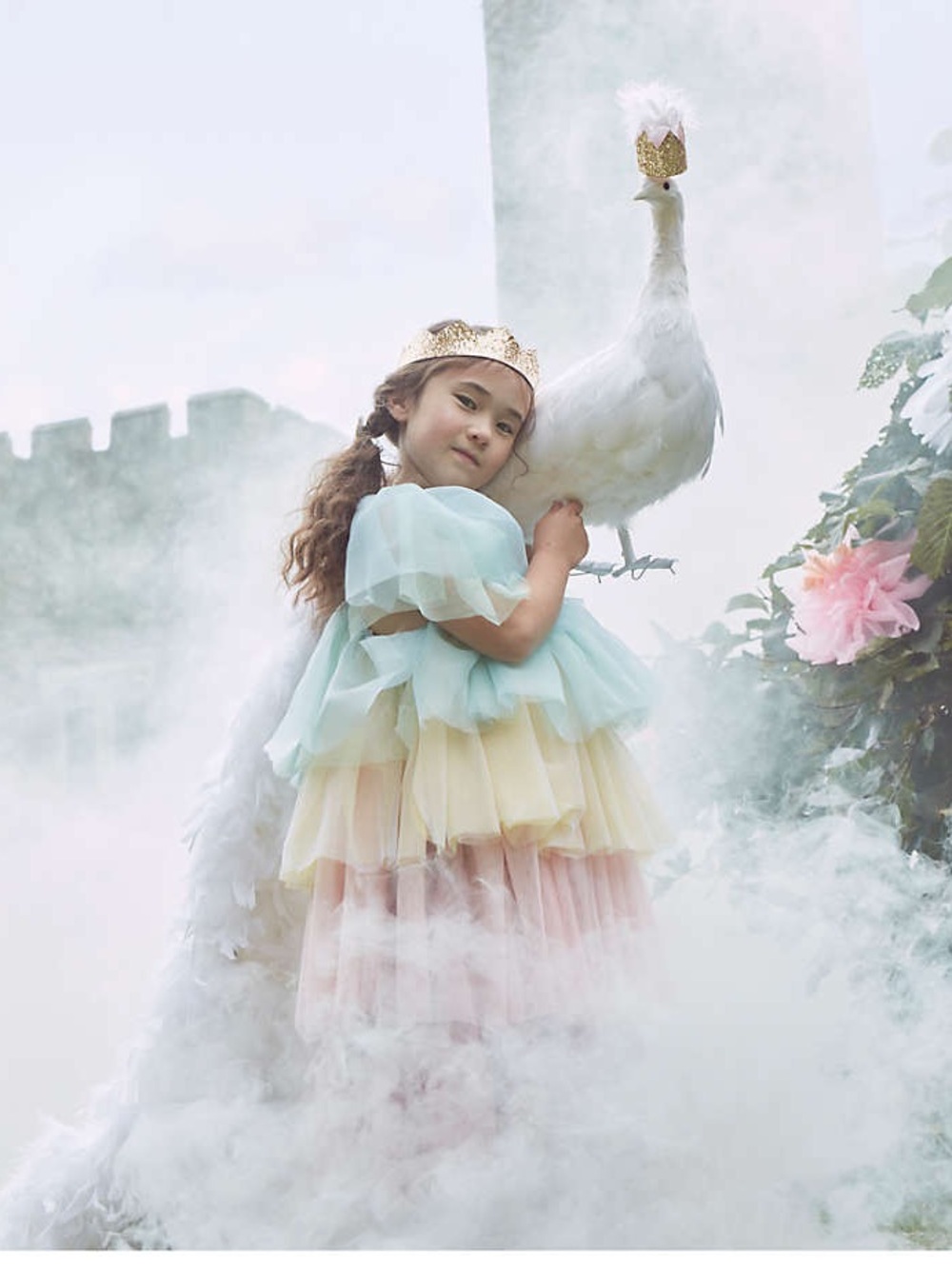 Meri Meri Rainbow Ruffle Kids Princess Dress Costume
